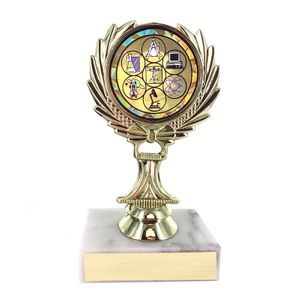 5-1/4 INCH TROPHY RISE WITH 2 INCH MYLAR SCIENCE FAIR INSERT 