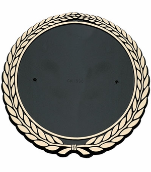 5-1/4 PLASTIC GOLD WREATH HOLDS 4 INCH INSERT