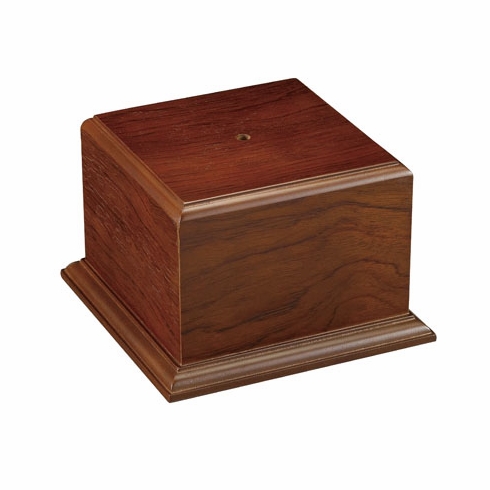 5-1/4 x 6-1/2 x 4-3/16 INCH WALNUT FINISH CUP OR BOWL BASE