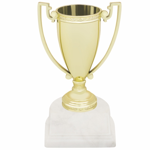 5-3/4 INCH HEAVY METAL DIE CAST TROPHY CUP 