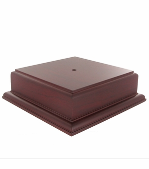 5-3/4 X 5-3/4 X 2-1/8 ROSEWOOD FINISH BASE FOR BOWL OR CUP