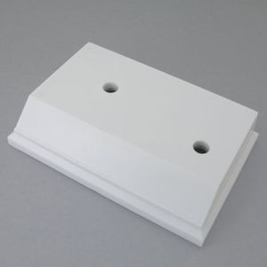 5-3/8 X 3-5/8 X 1-1/8 WHITE PLASTIC BASE