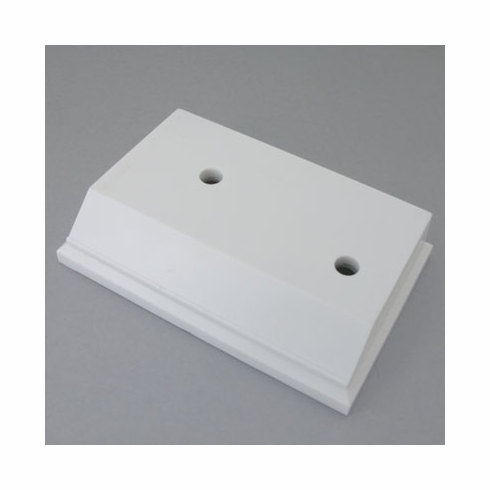 5-3/8 X 3-5/8 X 1-1/8 WHITE PLASTIC BASE