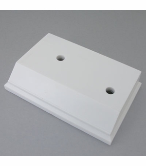 5-3/8 X 3-5/8 X 1-1/8 WHITE PLASTIC BASE