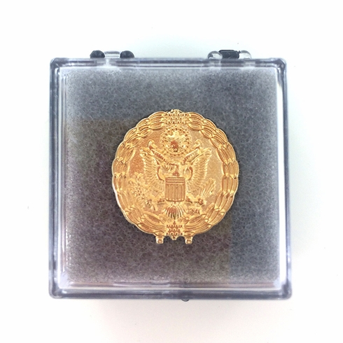 5/8 INCH 24K GOLD PLATED FEDERAL SERVICE RETIREMENT LAPEL PIN