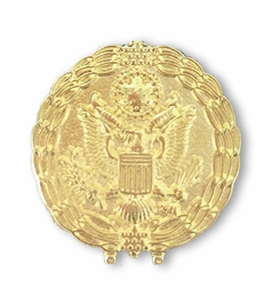 5/8 Inch in Diameter 24K Gold Plated Federal Service Medal Lapel Pin