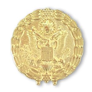 5/8 Inch in Diameter 24K Gold Plated Federal Service Medal Lapel Pin