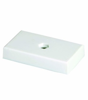 5/8 X 3-1/2 X 2 WHITE PLASTIC BASE