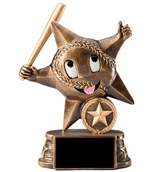 5" BASEBALL PARTICIPATION RESIN STAR TROPHY 