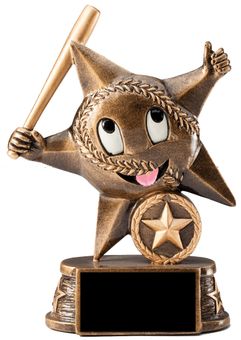 5" BASEBALL PARTICIPATION RESIN STAR TROPHY 