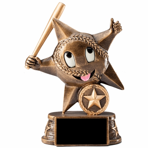 5" BASEBALL PARTICIPATION RESIN STAR TROPHY 