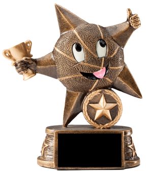 5" BASKETBALL PARTICIPATION RESIN STAR TROPHY 