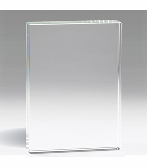 5 INCH CRYSTAL STANDING RECTANGULAR DESK BLOCK