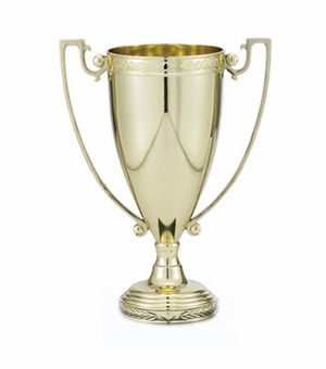 5 INCH DIE CAST ZINC BRIGHT GOLD METAL CUP