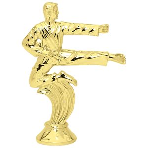 5 INCH GOLD PLASTIC MALE KARATE TROPHY FIGURE