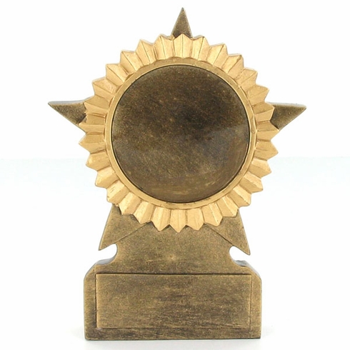 5 INCH GOLD STAR RESIN TROPHY, NO PLATE
