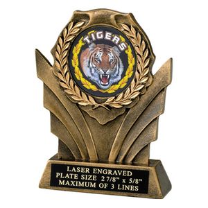 5 INCH RESIN WREATH TROPHY, TAKES 2 INCH INSERT