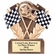 5" RACING CHECKERED FLAG TROPHY ANTIQUE GOLD FINISH