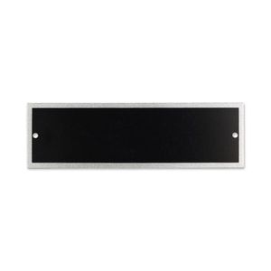 5 x 1-1/2 Black and Silver Screened Header Engraving Plate