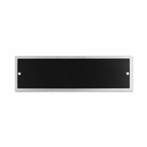 5 x 1-1/2 Black and Silver Screened Header Engraving Plate