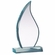 5" x 10-1/2" x 3/4" JADE COLORED ACRYLIC FLAME SHAPE AWARD