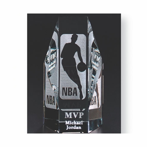 5 X 3 INCH OPTICAL CUT CRYSTAL PILLAR