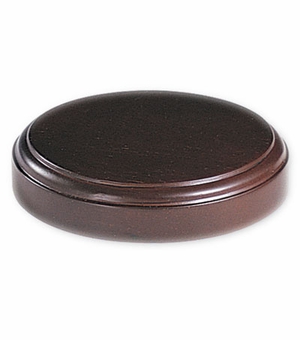 5 X 4-3/8 X 1 ROUND DARK WOOD BASE