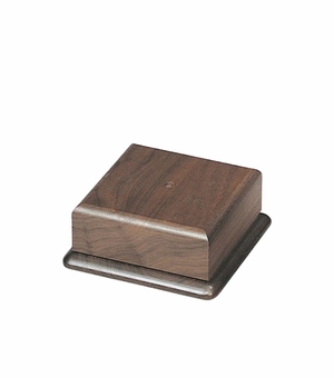 5 X 5 INCH SQUARE GENUINE WALNUT BASE