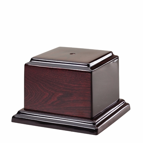 5 X 5 X 1 INCH HIGH GLOSS ROSEWOOD PIANO FINISH BASE