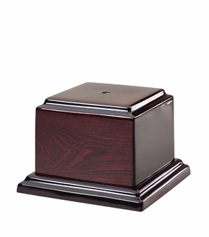 5 X 5 X 1 INCH HIGH GLOSS ROSEWOOD PIANO FINISH BASE
