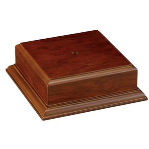2-1/8 x 6 x 1-2/8 INCH WALNUT FINISH BASE FOR BOWL OR CUP