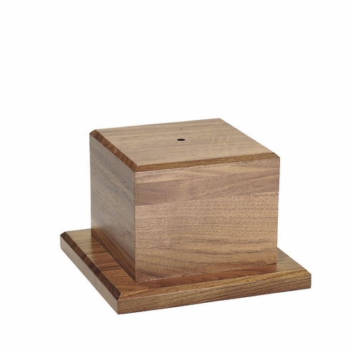 5 X 5 X 3/4 INCH GENUINE HAND RUBBED AMERICAN WALNUT BASE