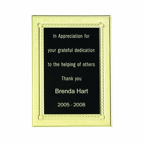 5 X 7 BLACK/GOLD ALUMINUM PLATE