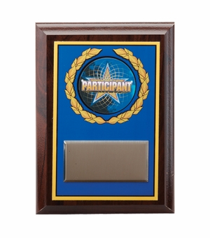 5 X 7 INCH BLUE DIGITAL PHOTO PLAQUE WITH GOLD ALUMINUM ENGRAVING PLATE TAKES MYLAR