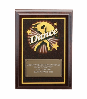 5 X 7 INCH DANCE DIGITAL PHOTO PLAQUE WITH GOLD ALUMINUM ENGRAVING PLATE
