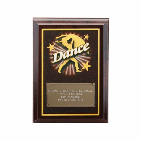 5 X 7 INCH DANCE DIGITAL PHOTO PLAQUE WITH GOLD ALUMINUM ENGRAVING PLATE