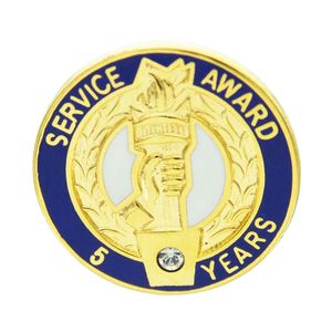 5 YEARS OF SERVICE AWARD PIN WITH SWAROVSKI CRYSTAL