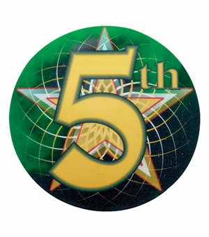 2 Inch in Diameter Round 5th Place Mylar Insert