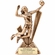 6 1/2 INCH ANTIQUE GOLD FEMALE VOLLEYBALL CHECK-MATE SERIES RESIN TROPHY