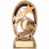 6 1/2 INCH ANTIQUE GOLD STAR GENERIC VOLLEYBALL RESIN TROPHY