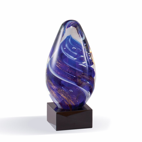 6-1/2 INCH COLORS SCULPTURE HAND BLOWN ART GLASS AWARD