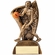 6-1/2 INCH FEMALE BASKETBALL FLAG RESIN TROPHY