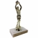 6-1/2 INCH FEMALE BASKETBALL TROPHY FIGURE ON MARBLE BASE