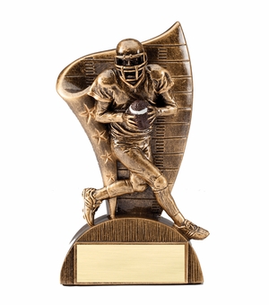6-1/2 INCH FOOTBALL FLAG RESIN TROPHY