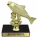 6-1/2 INCH SALMON ANIMAL GOLD TROPHY ON BLACK MARBLE BASE