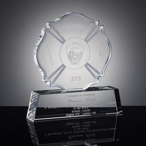 6-1/2 X 5-3/4 INCH CRYSTAL MALTESE CROSS