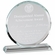 6-1/2 x 6-1/2 INCH ROUND OPTICAL CRYSTAL AWARD