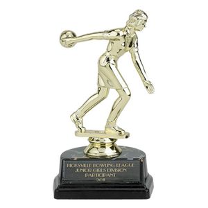 6-1/4 INCH MARBLEIZED BASE TROPHY TAKES ANY FIGURE