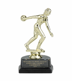 6-1/4 INCH MARBLEIZED BASE TROPHY TAKES ANY FIGURE