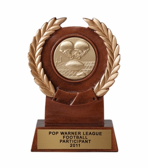 6-1/4 INCH RESIN TROPHY, TAKES 2 INCH INSERT